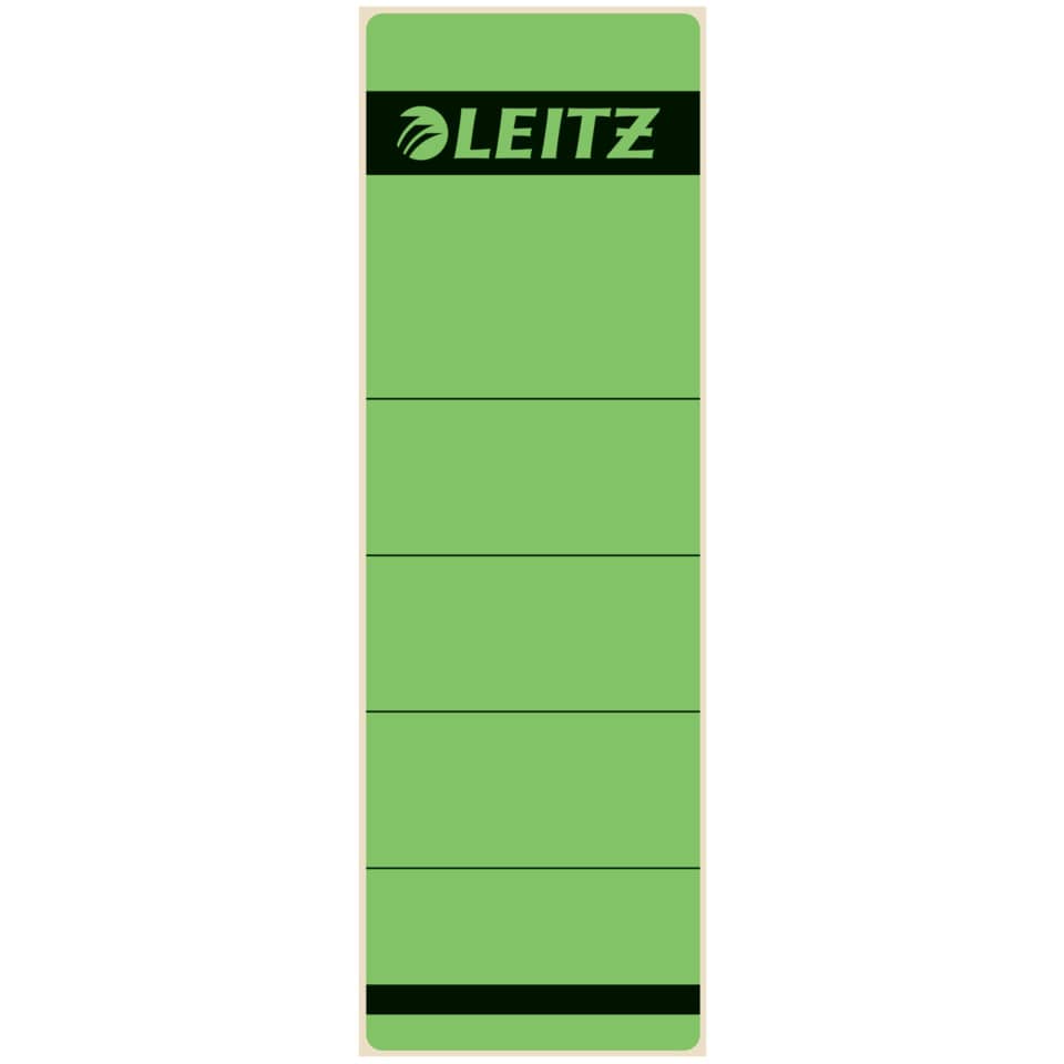 Ordnerrückenschild selbstklebend, 62 x 191 mm, breit/kurz, 10 Stück, grün LEITZ 1642-00-55