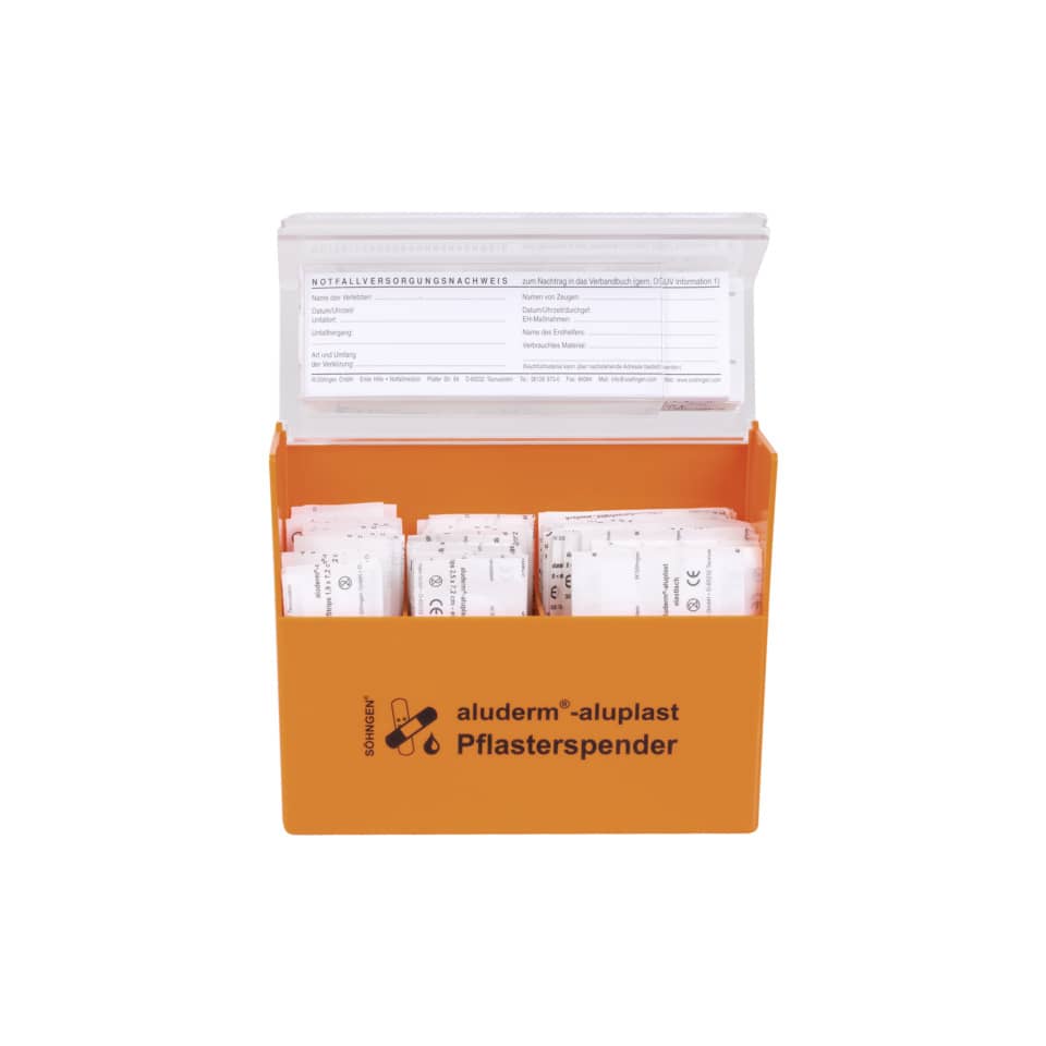 Pflasterspender, Notfallset, Pflasterbox, Verbandkasten, kleine Verbandsmaterialien