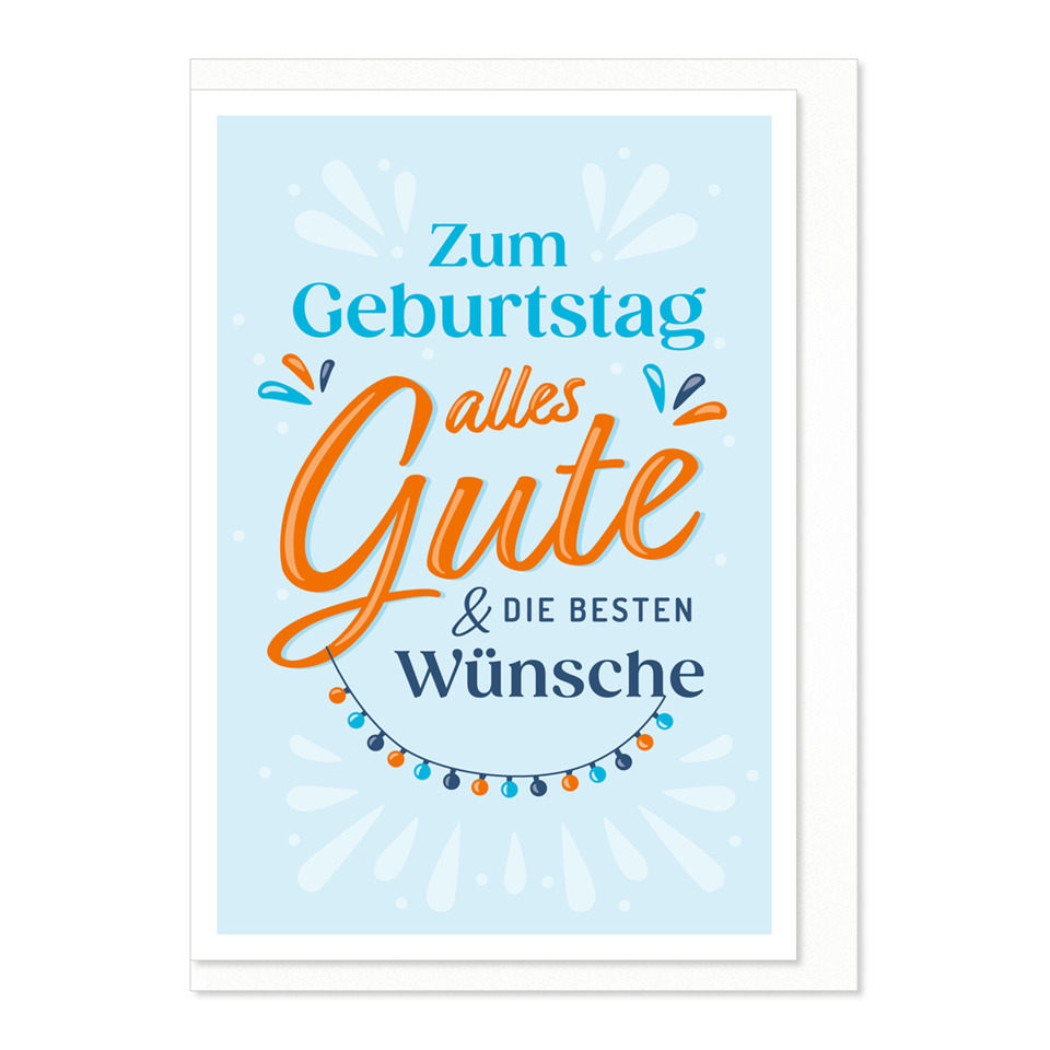 Grußkarte, Geburtstag, Gute Wünsche, bordüre, design
