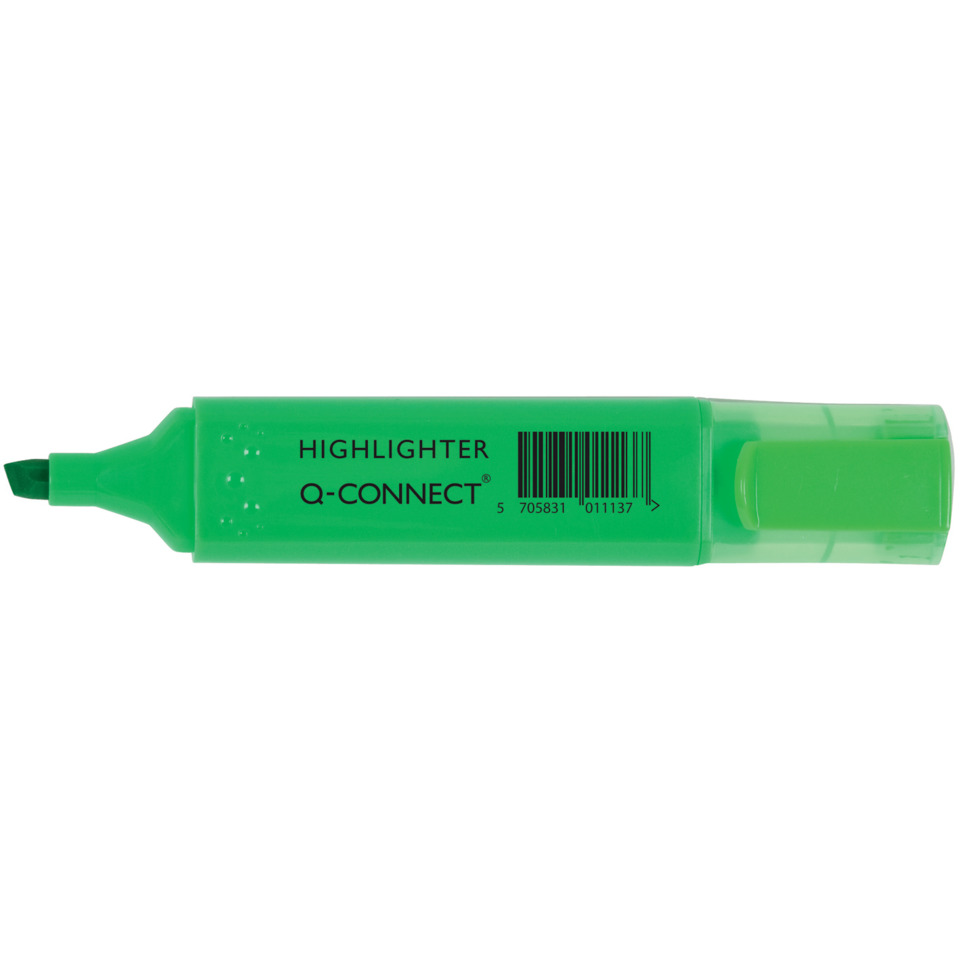 hochlighter, grün, Marker, Schreibspitze, Q-CONNECT