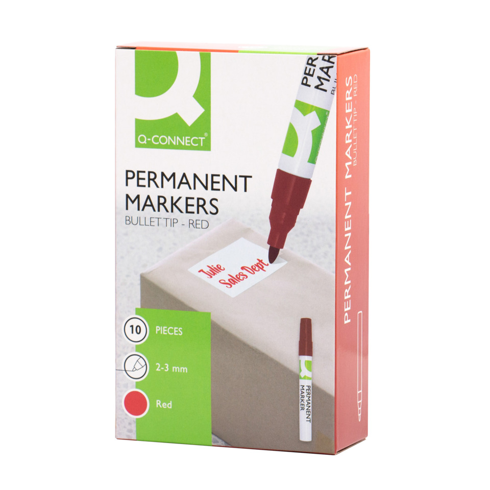Permanentmarker, Punktspitze, Rot, 10 Stück, 2-3 mm