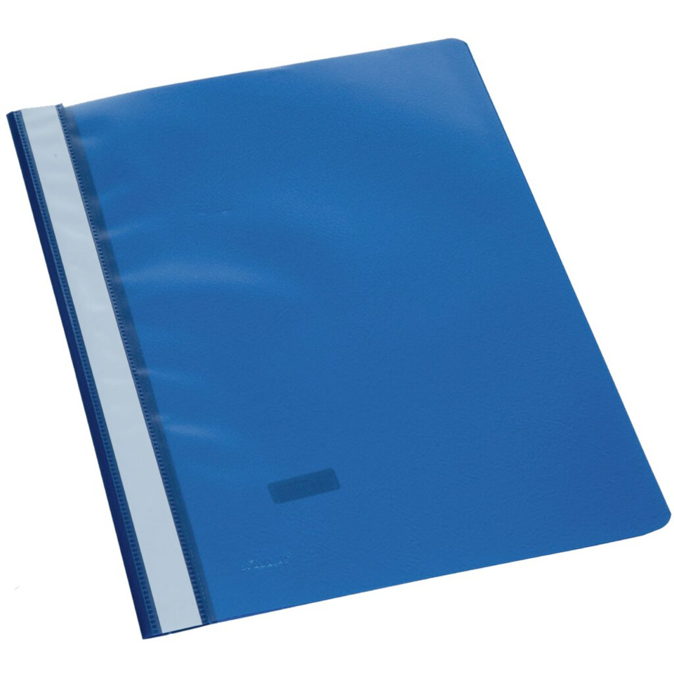 Ordner, A4, Kunstleder, blau, Ordner mit Gummiverschluss