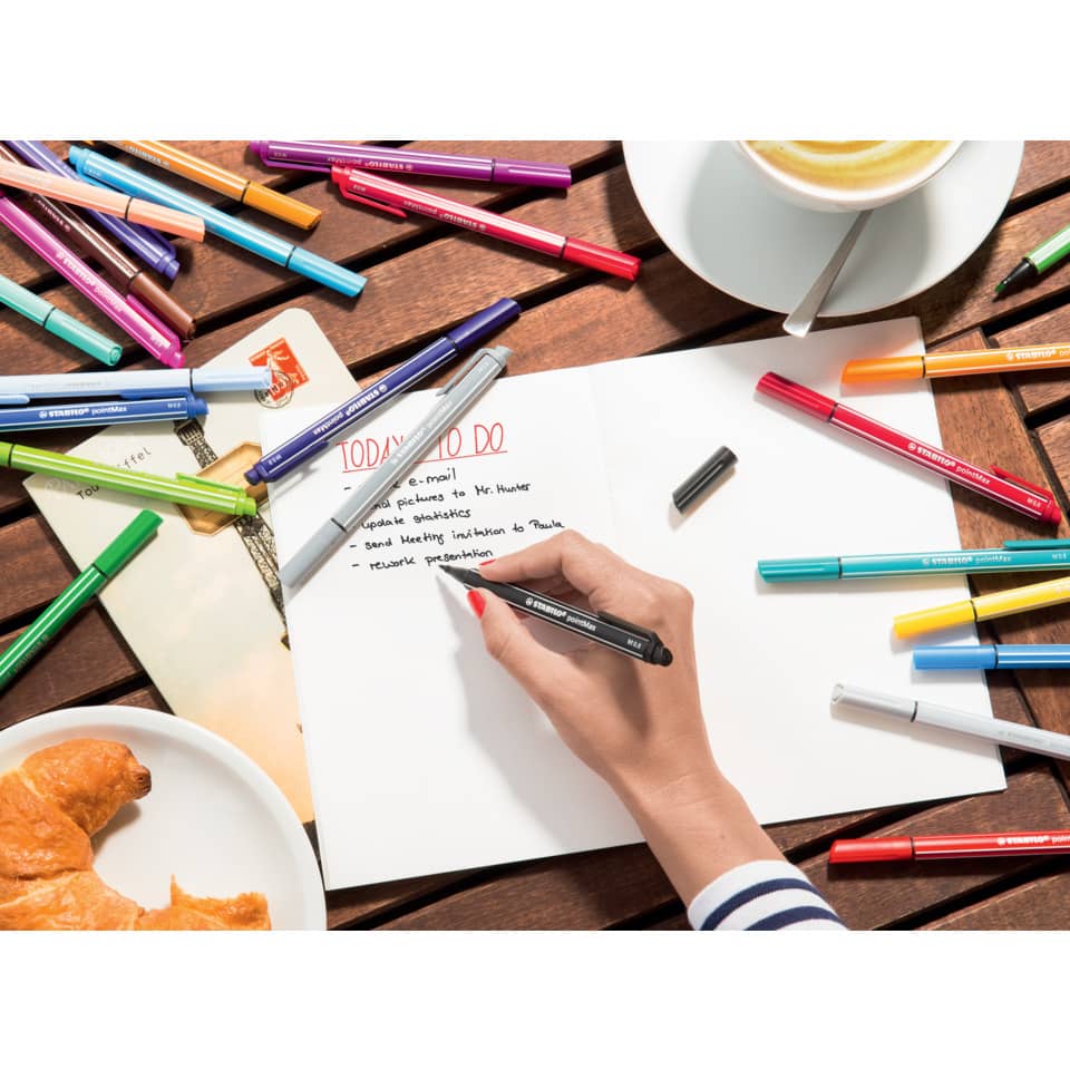 Markerstifte, Stift-Set, Kunstbedarf, Notizbuch, Kaffee-Tasse