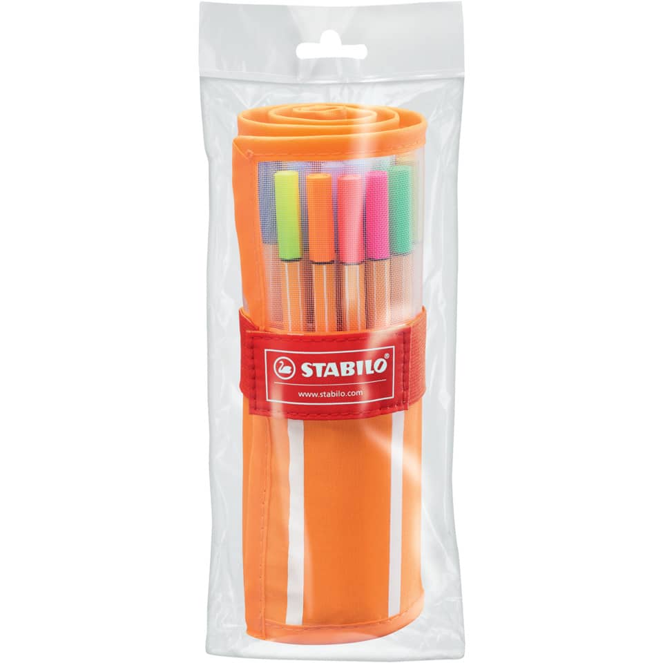 Marker Satz, Stabilo Marker, Farbstifte, Kunstbedarf, Roll-up Tasche