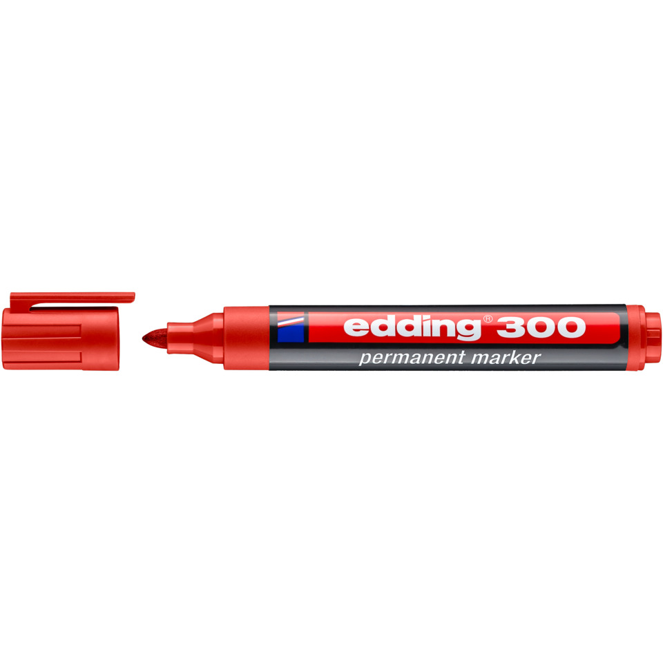 Permanentmarker, Roter Marker, Edding 300, Kugelschreiber Spitze?, Markerstift