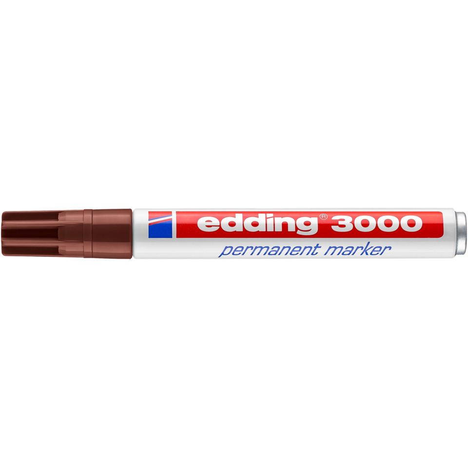 Permanent marker, Marker pen, Braune Deckel, Edging 3000, Weißer Körper