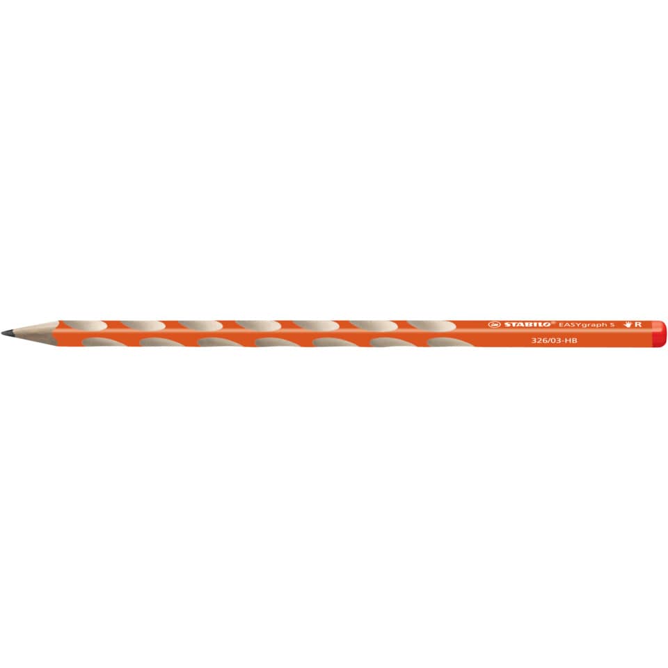 Bleistift, HB, orange, Holz, Gemusterter Griff