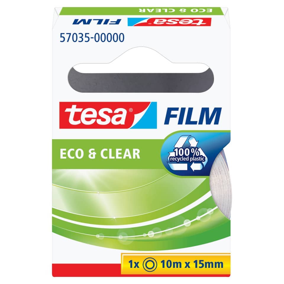 Filament, Eco Clear, TESA, Plastikband, 10m x 15mm