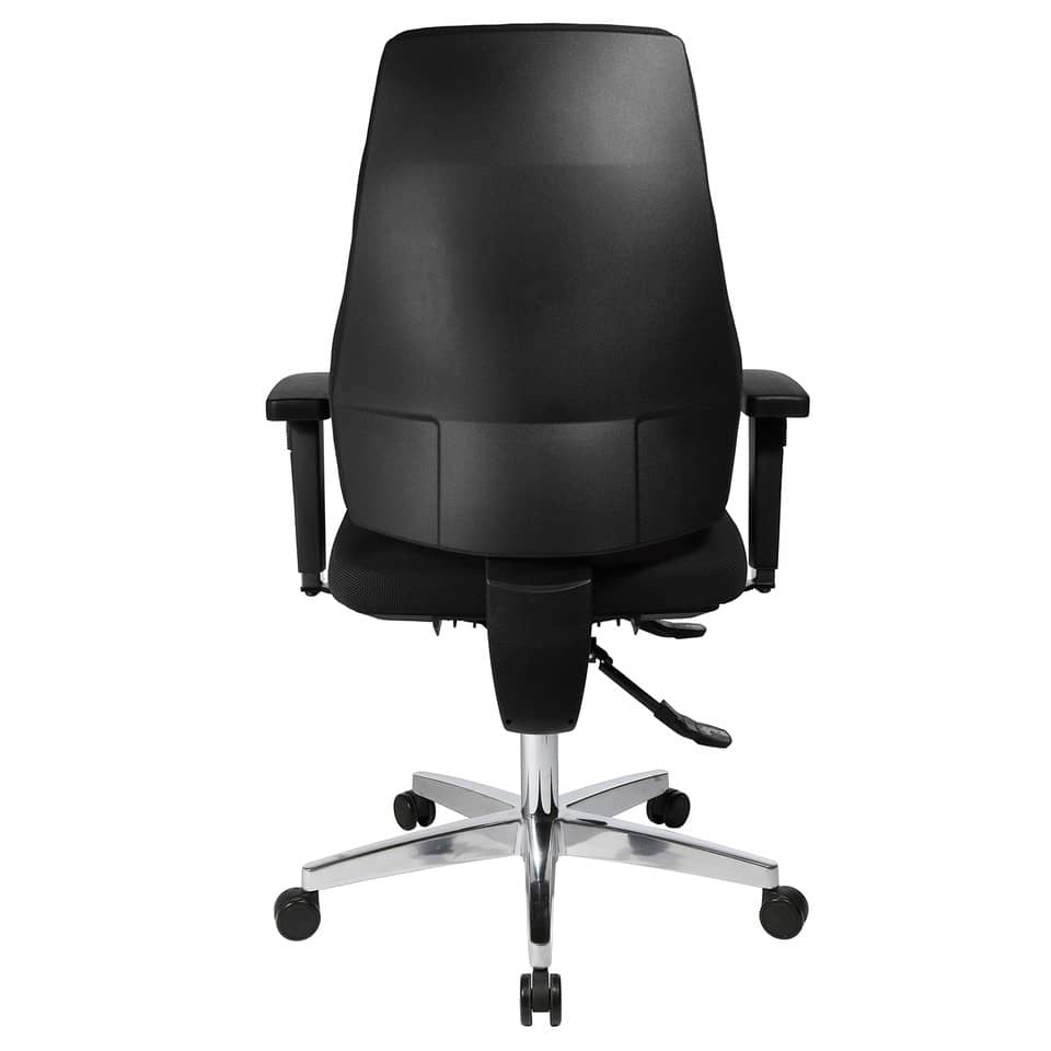 Bürostuhl, drehbar, Schreibtischstuhl, Schwarz, Metallbasis
