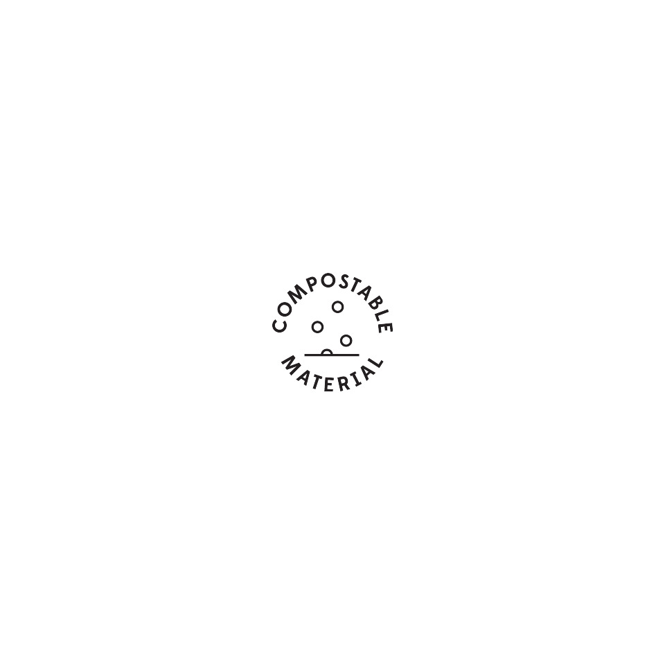 kompostierbar, material, logo, zertifikat, weiss