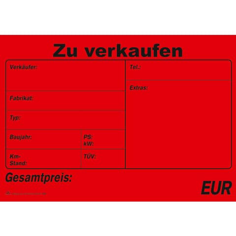 Kaufvertrag für ein gebrauchtes Kraftfahrzeug - 10 Stück, SD, DIN A4, 6 Blatt RNK 586/10