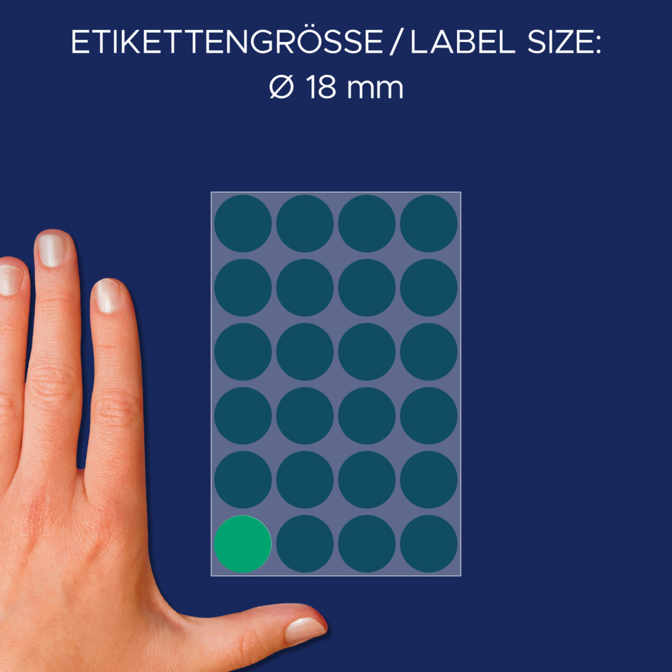 cell, dot, etikett, größe, anzeige