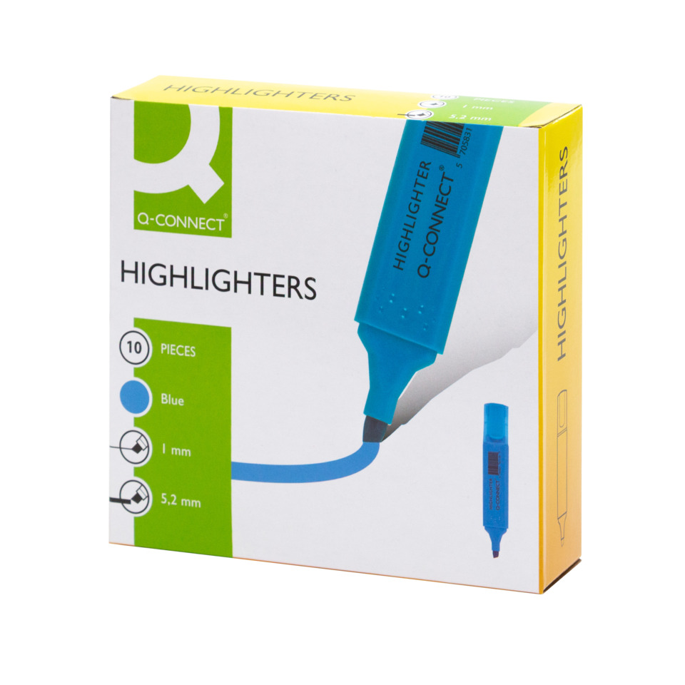 Highlighter, Marker, Blau, 1 mm, 5,2 mm