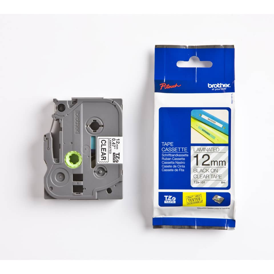 Tapesystem, Kassette, 12mm, Laminiert, Clear Tape