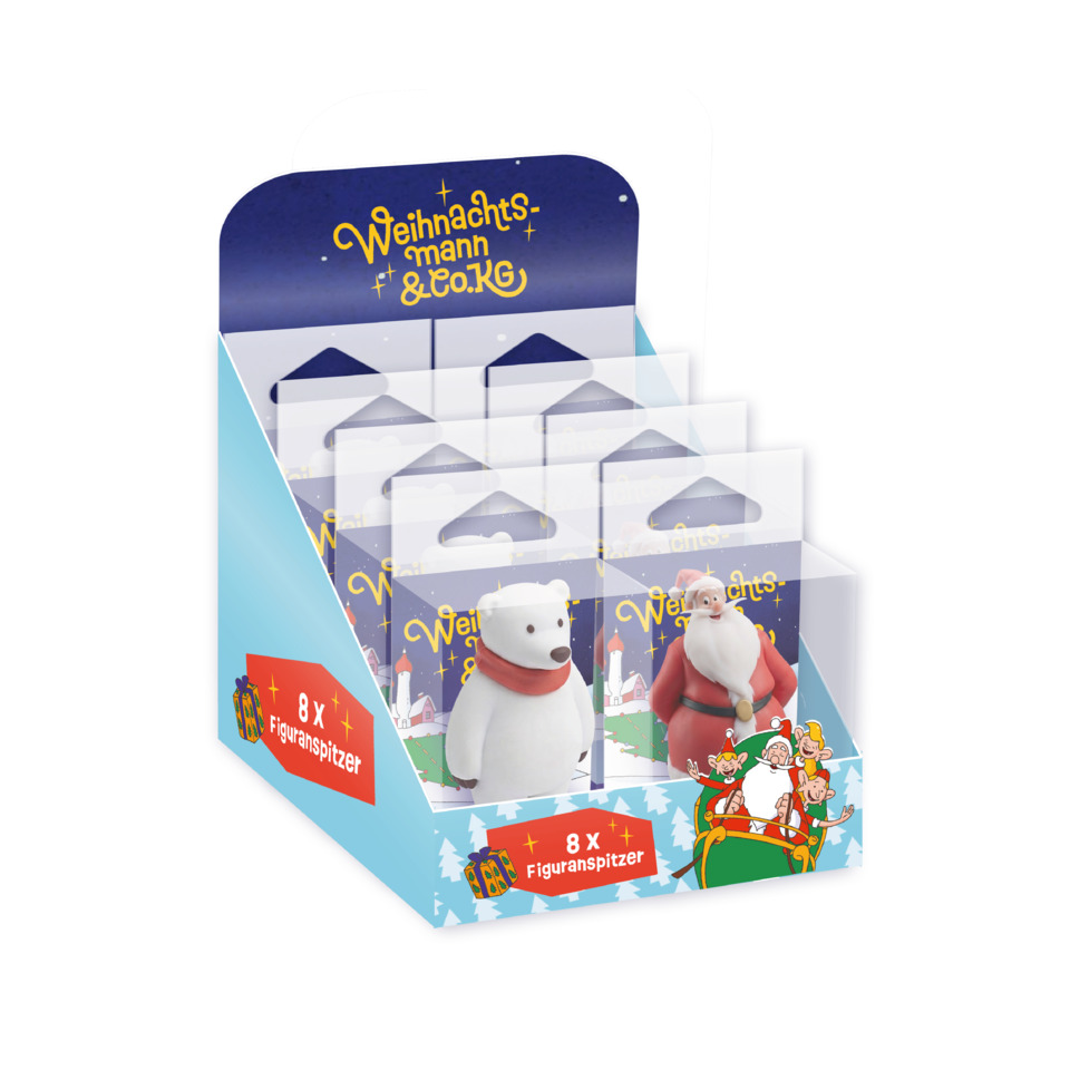 Weihnachtsfigur, Schneemann, Weihnachtsset, Figurenspitze, 8x Figuranspitze