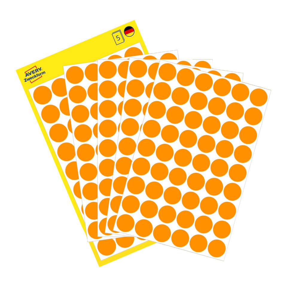 Kontaktpapier, Stickerbogen, orange Punkte, Punkteraster, Dekorpapier