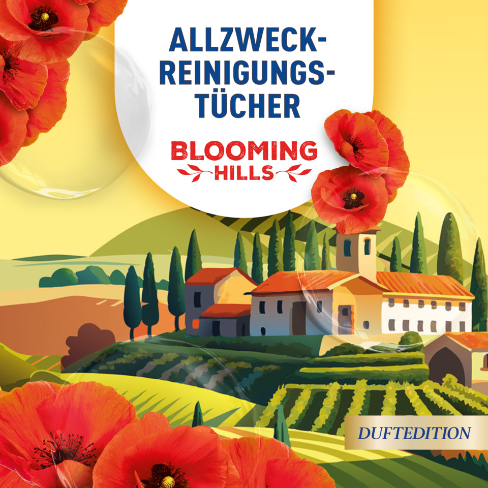 poppy, floral, hills, graphic, tuscany
