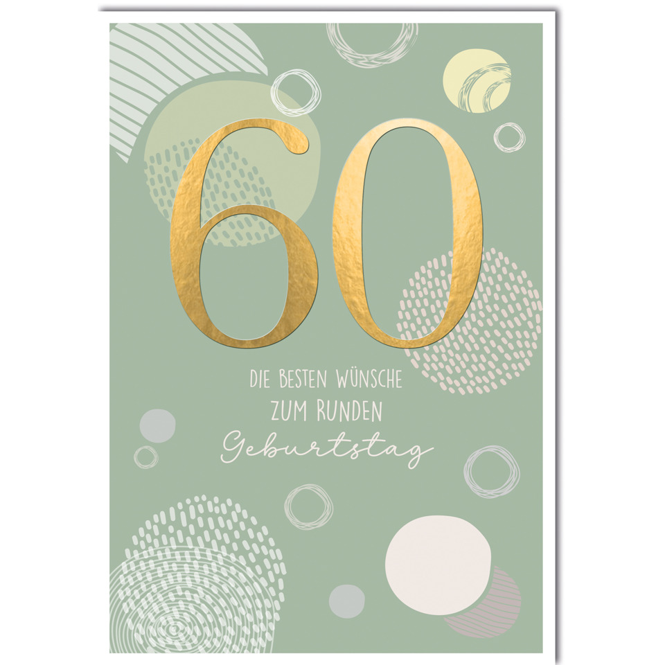 60, Geburtstag, Karten, 60. Geburtstag, Grußkarte