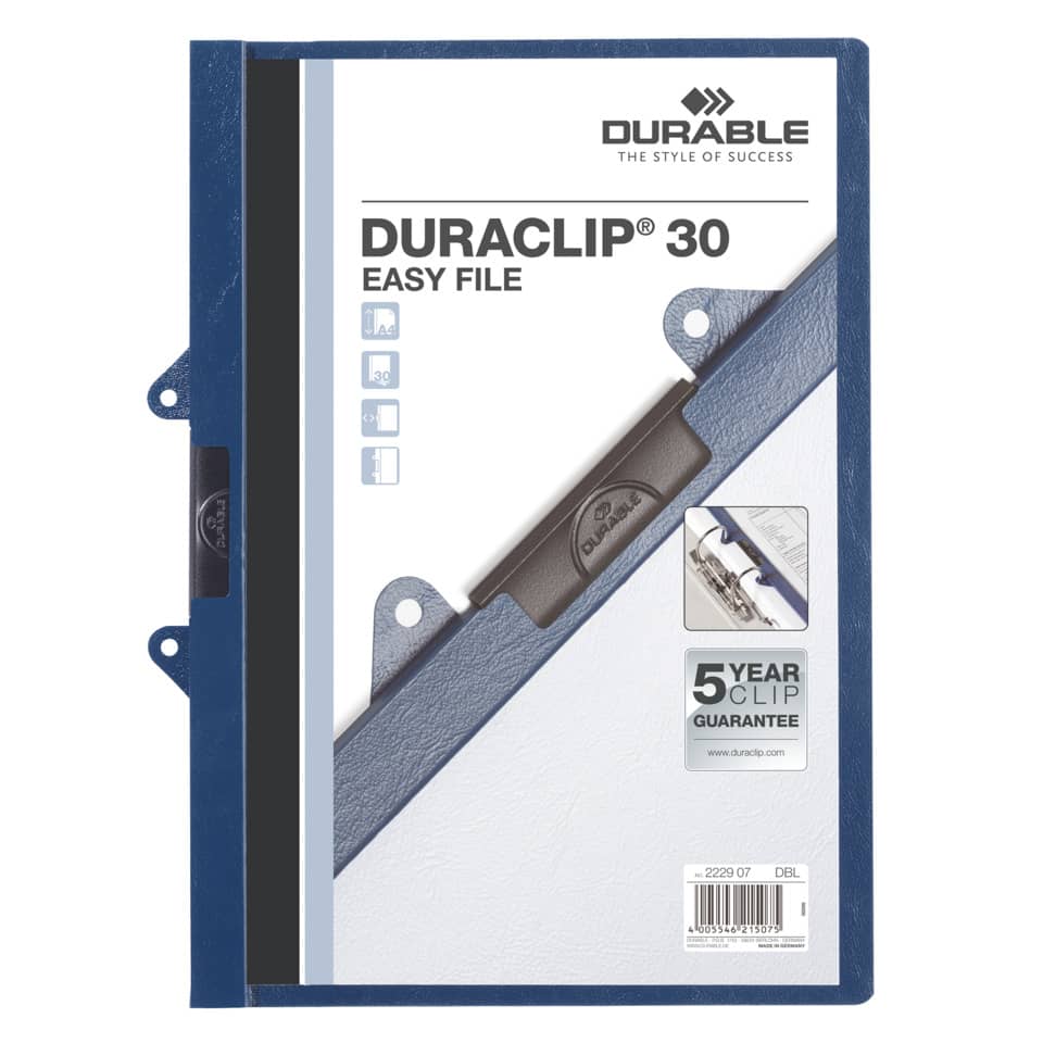 clip, box, durable, blau, Datei