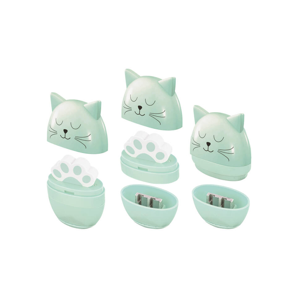 Katze, Küchenspender, Gepunktet, Mintgrün, Katzenpfote