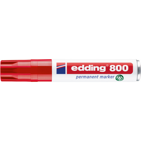 Permanentmarker 800, Keilspitze, nachfüllbar, 4-12mm, rot EDDING 4-800002