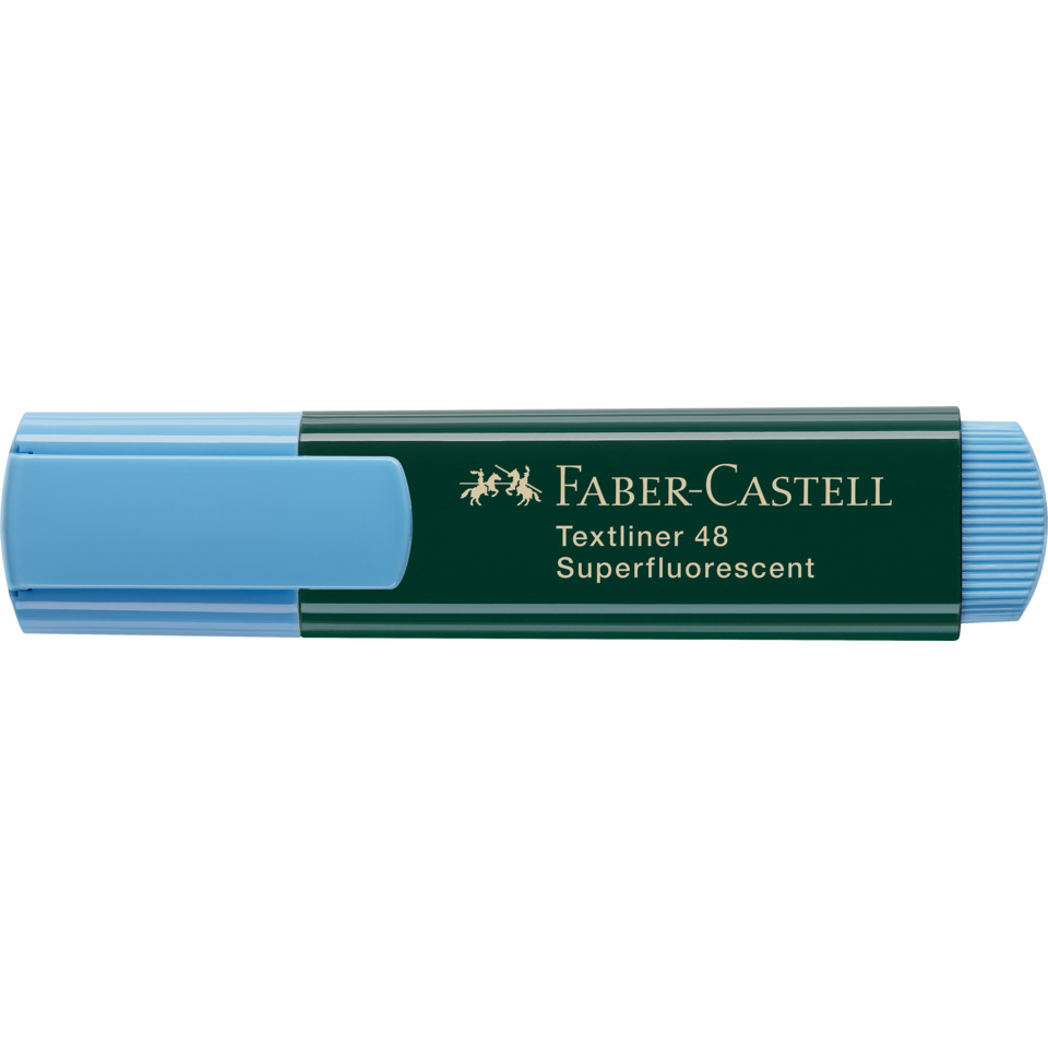 Textmarker, Textliner 48, Fluorescent, Blue cap, Faber-Castell