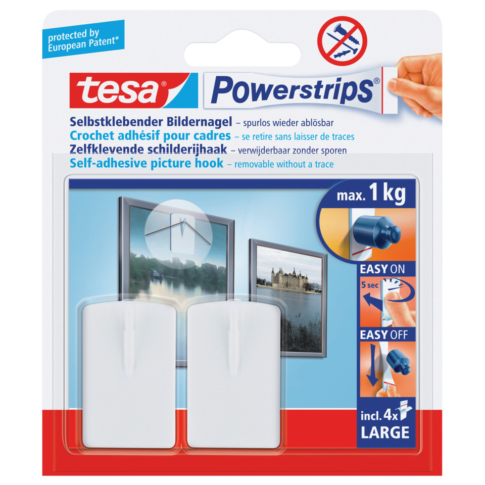 Klebepartner, Bildclip, Bilderschiene, Self-adhesive, Haken
