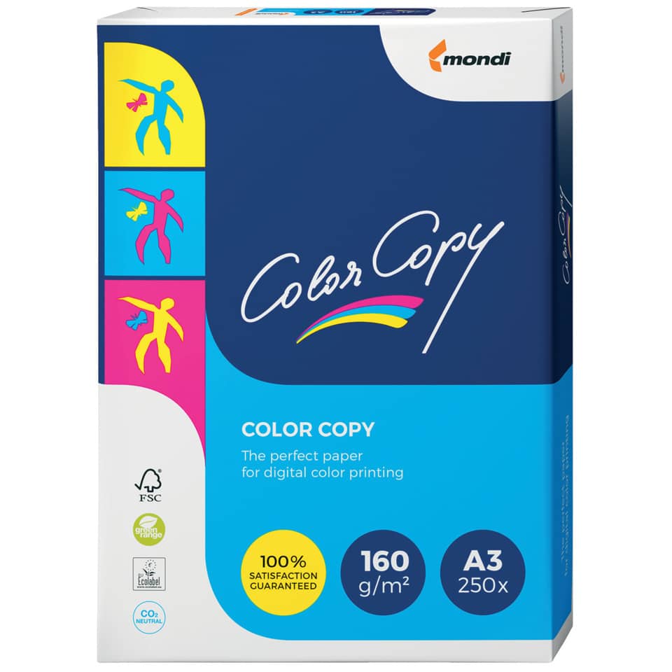 Farbkopierpapier, A3, 250 x, 160 g/m², FSC