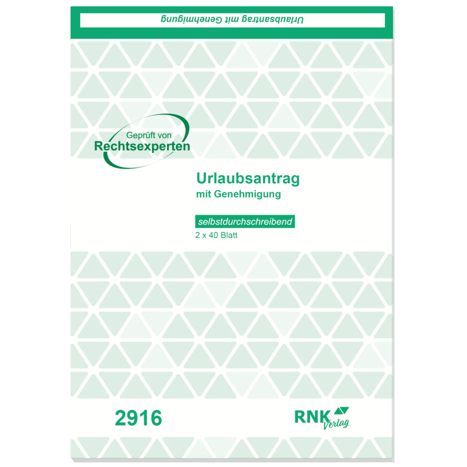 Urlaubsantrag, Papier, Selbstdurchschreibend, DIN A4, Copy-Office