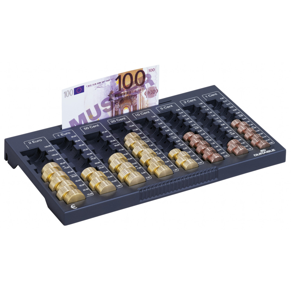 Geldzählgerät, Zählbank, Münzen, Geldscheinhalter, Euro-Satz