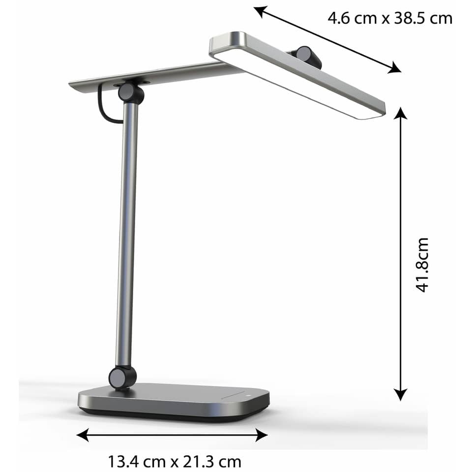 LED-Lampe, Schreibtischlampe, verstellbar, Metall, Abmessungen