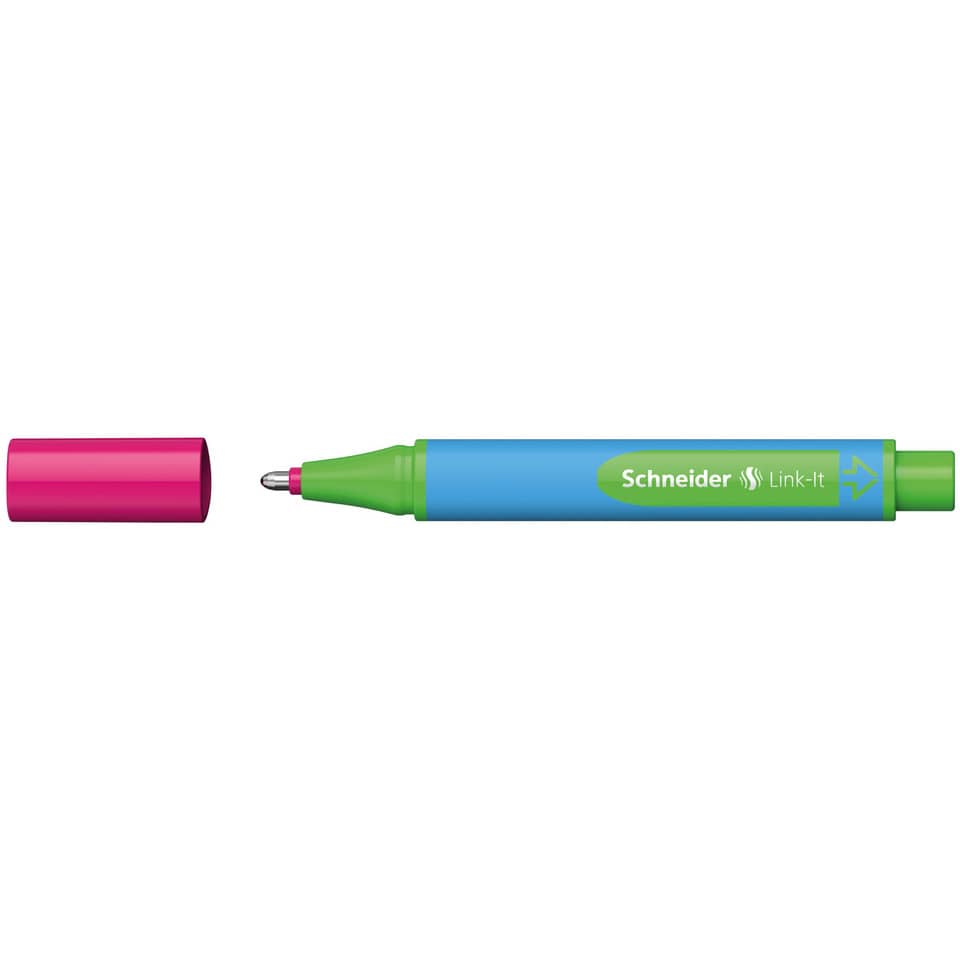 Marker, Permanent marker, Highlighter, Green body, Pink cap