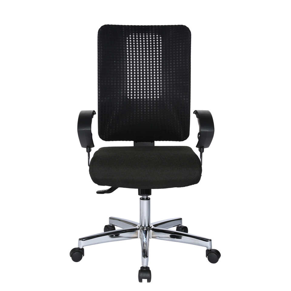Bürostuhl, Mesh-Rückenlehne, Schreibtischstuhl, Schwarz, Stuhl mit Rollen