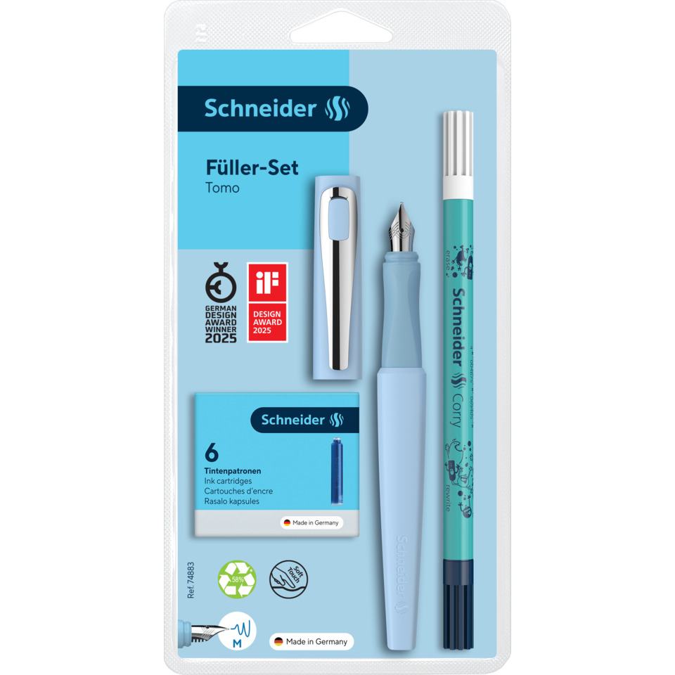 Füller, Füllfederhalter, Tintenpatronen, Schneider, Kombipack