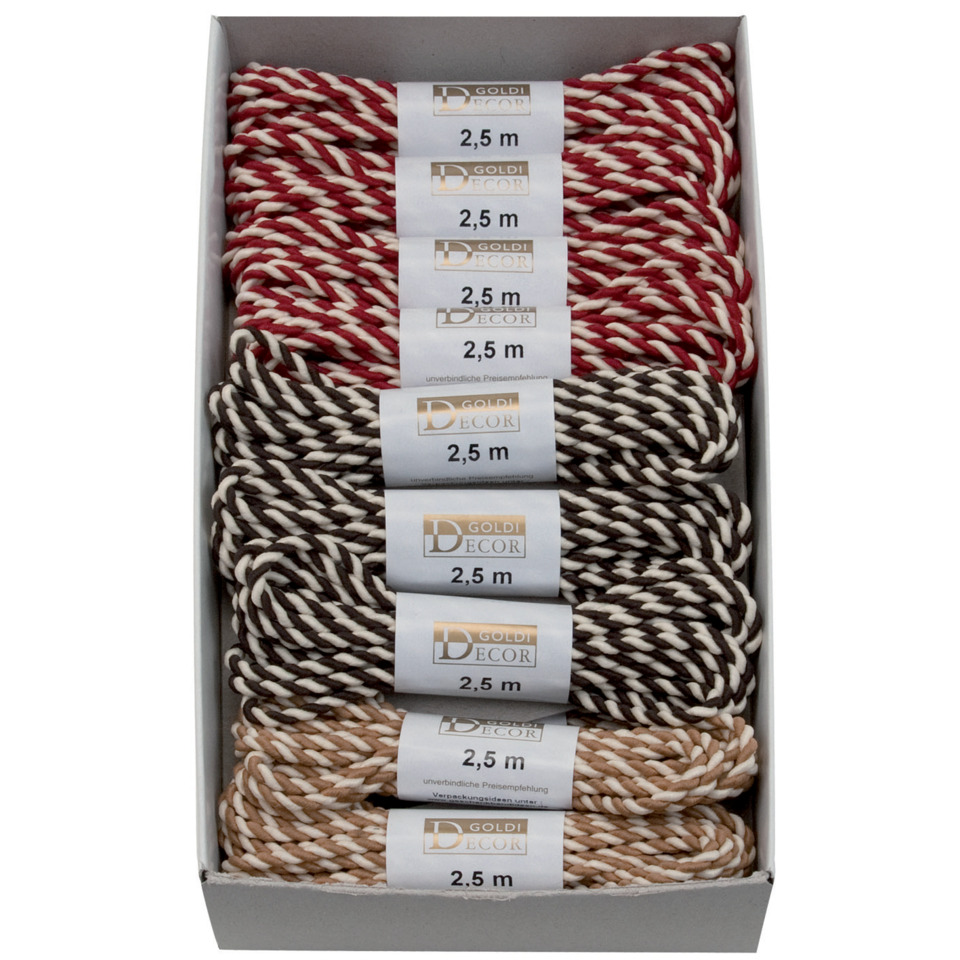 Kordelkordel, Schnur, Stoffband, Dekorband, 2,5 m