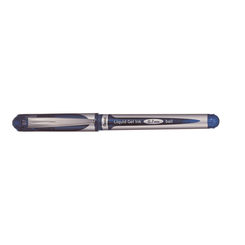 Liquid Gel Tinte, 0,7 mm, Kugelschreiber, blaue Tinte, Stiftkappe