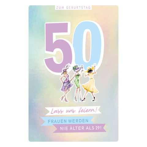 Geburtstagskarte Zahl 50  54-4450