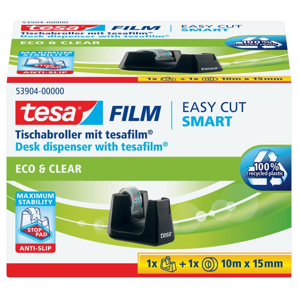 Desk dispenser, tesa film, tischabroller, eco & clear, anti-slip