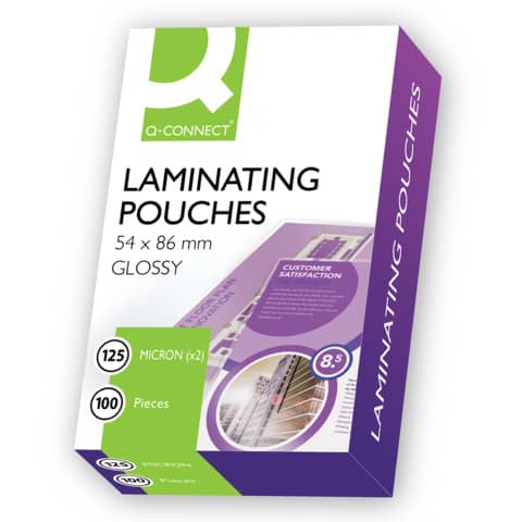 Laminierhülle Credit Card, 54 x 86 mm, 2 x 125mym, 100 Stück Q-CONNECT KF01203