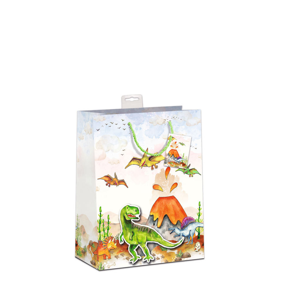 Dinosaurien, Papiertüte, Kinderzimmer, Lava-Vulkan, Dinosaurier-Druck