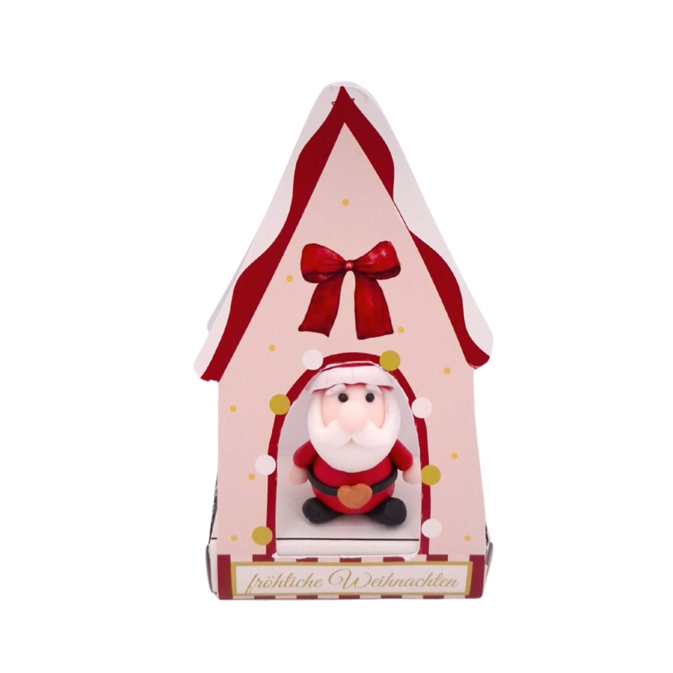 Weihnachtsdeko, Weihnachtsfigur, Santa, Rot, Hausform