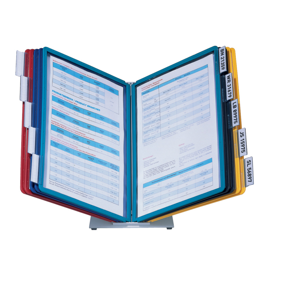 A4-Ordner, Büroordner, Mehrfachstapel, farbige Registerkarten, Kartenregister