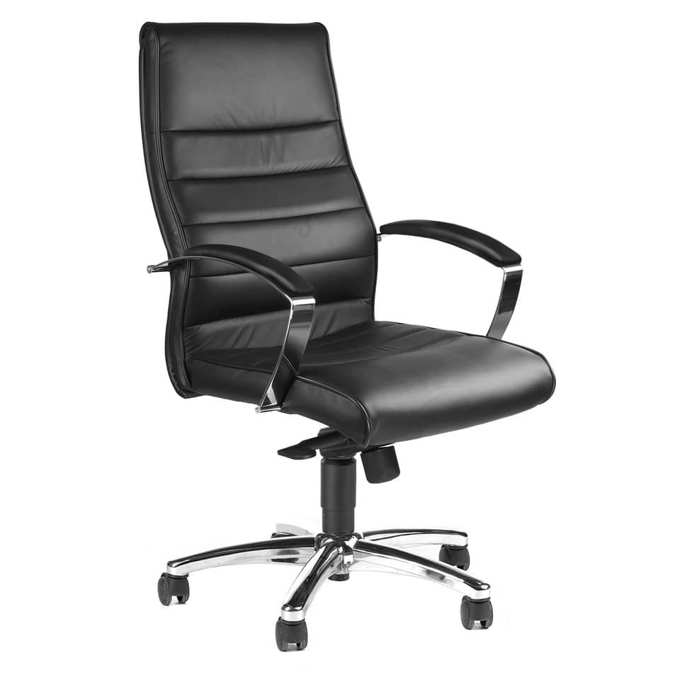 Drehstuhl TD Luxe 10 mit Armlehnen und HArtbodenrollen, schwarz TOPSTAR 8779A80H
