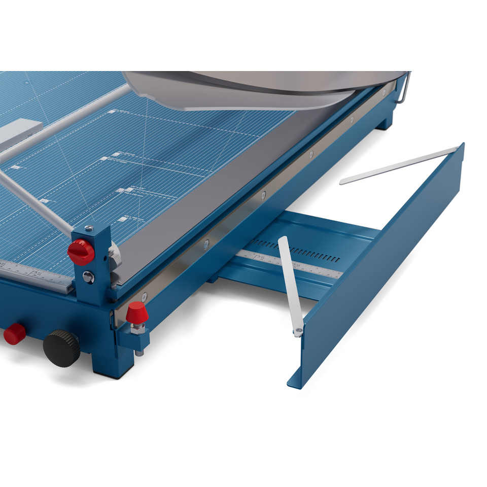 Schneid-/Schnittplotter, Schneidetisch, Schneidunterlage, Gehäuse blau, Arretierung