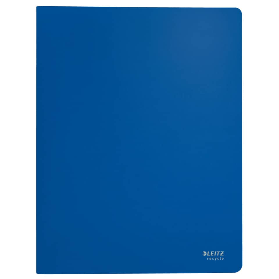 Blaues Notizbuch, A5 Notizbuch, Einfarbig, Kunststoffdeckel, Leitz recycle