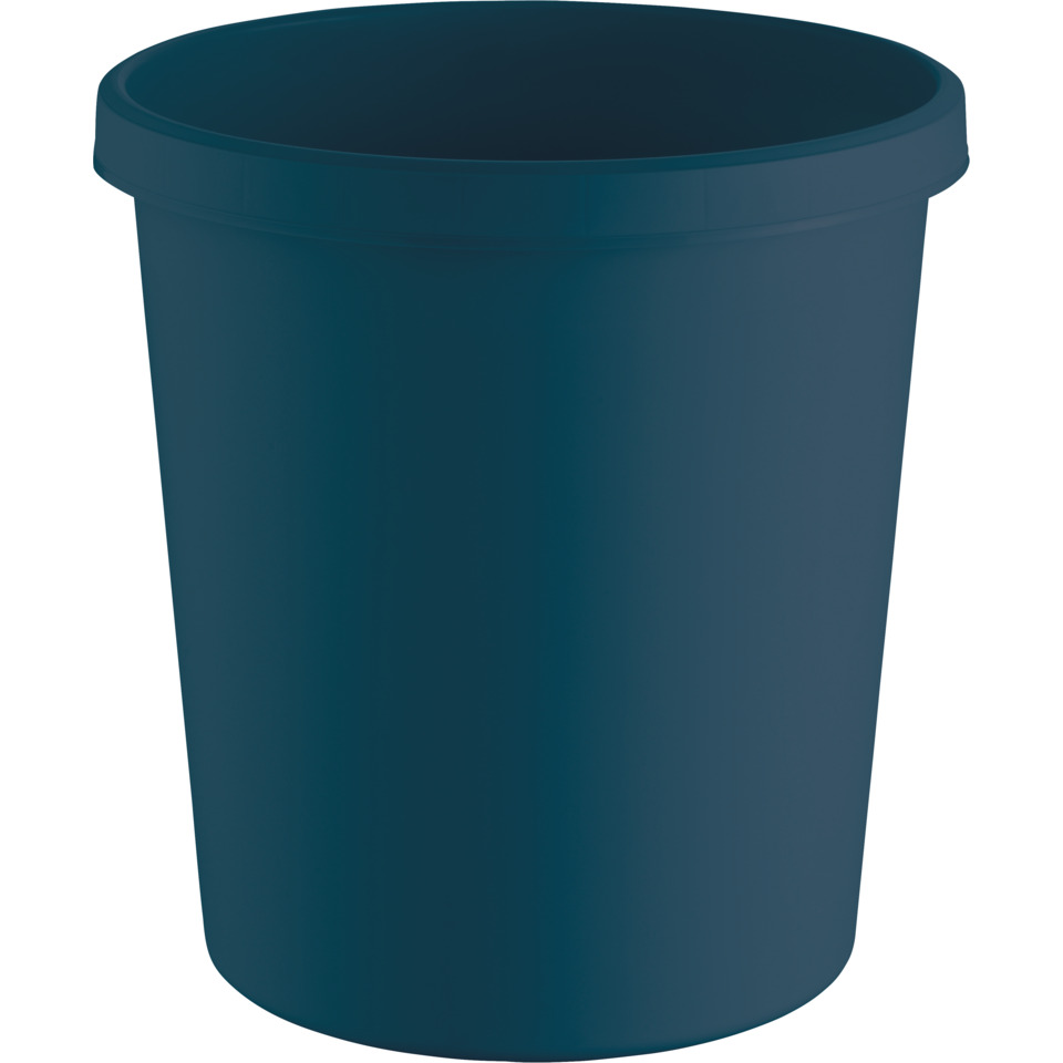 Müllbehälter, Abfalleimer, Kunststoffbehälter, blau, Rundbehälter