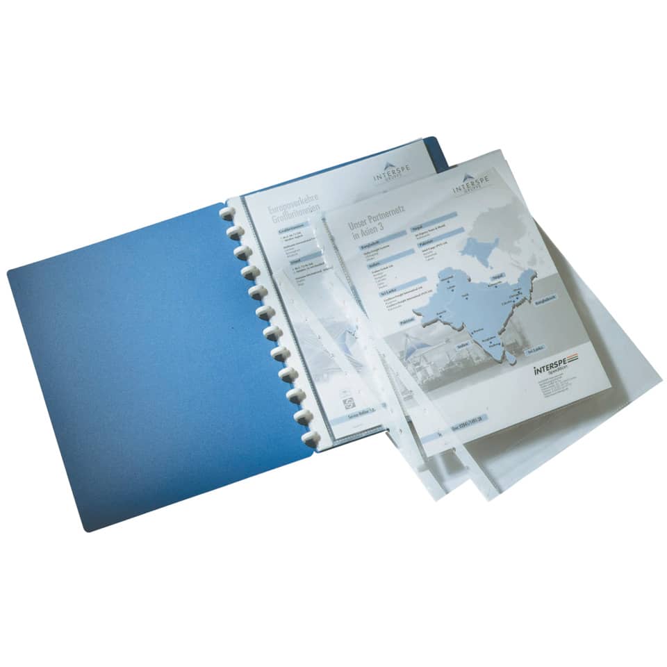 Schulungsunterlagen, Broschüre, Spiralbindung, Kunststoffhülle, Mappe