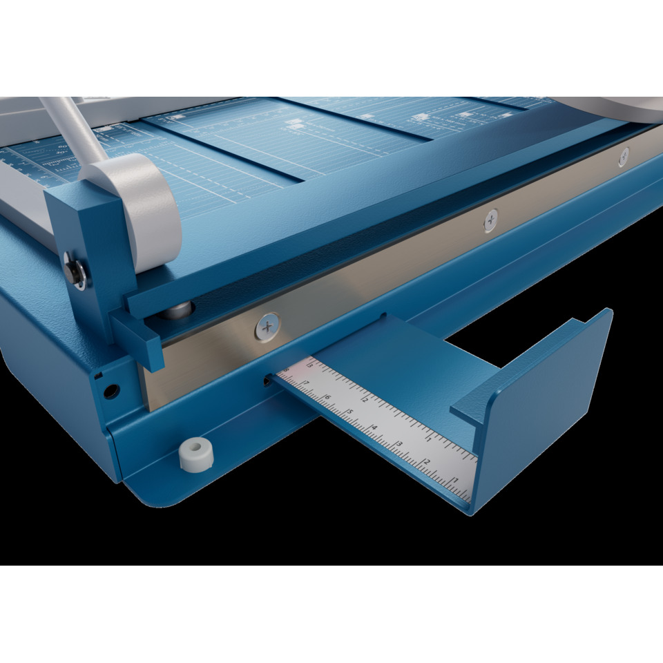 Schneidemaschine, Schneidwerk, Messschieber, Blau, Material