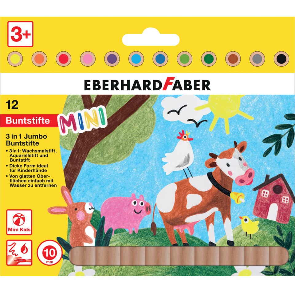 Buntstifte, 3-in-1, Kunstset, Mini Kids, Buntstifte-Set