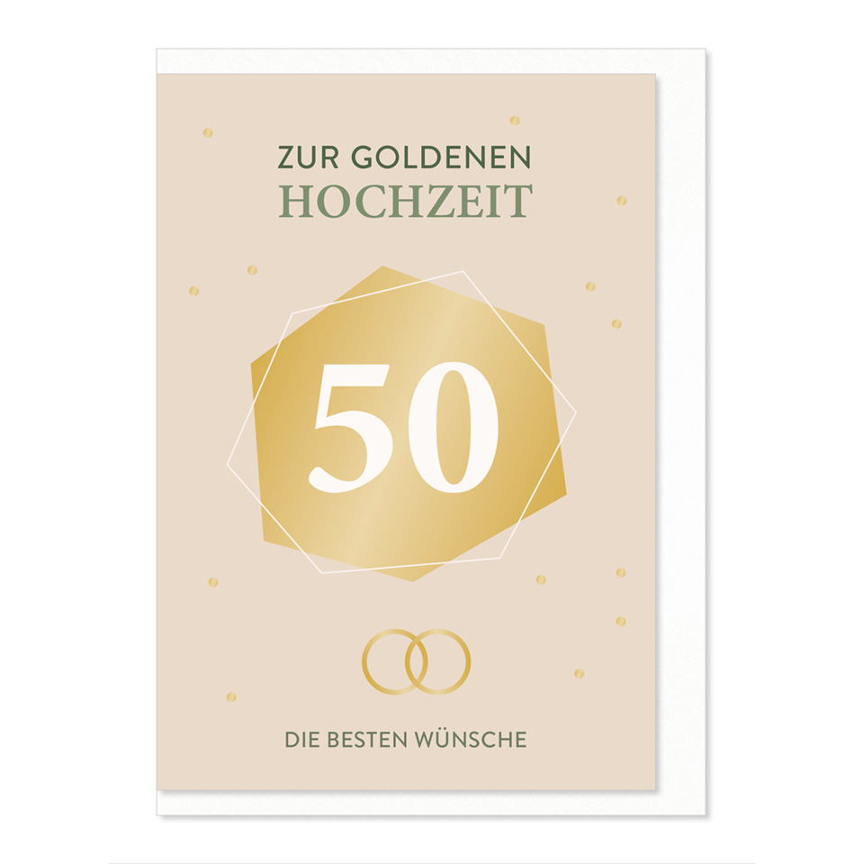 Hochzeit, Gutschein, 50, Gold, Wünsche